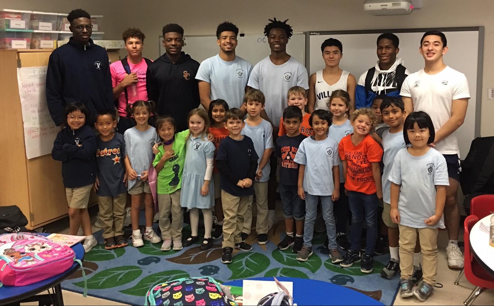 The Boy’s Basketball Team Starts Little Vikings Basketball Reading Program